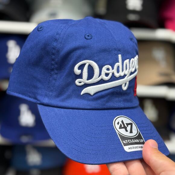 Los Angeles Dodgers Script Dad Cap '47 Brand Blue - Picture 2 of 4